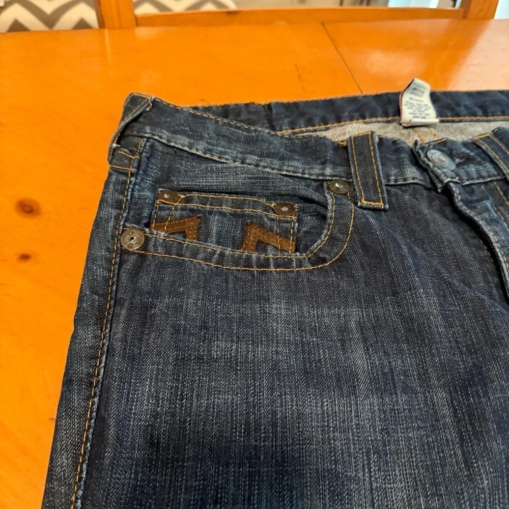 True Religion Section Row Seat Bootcut Jeans 36x34 Vintage Y2K USA Made Unique